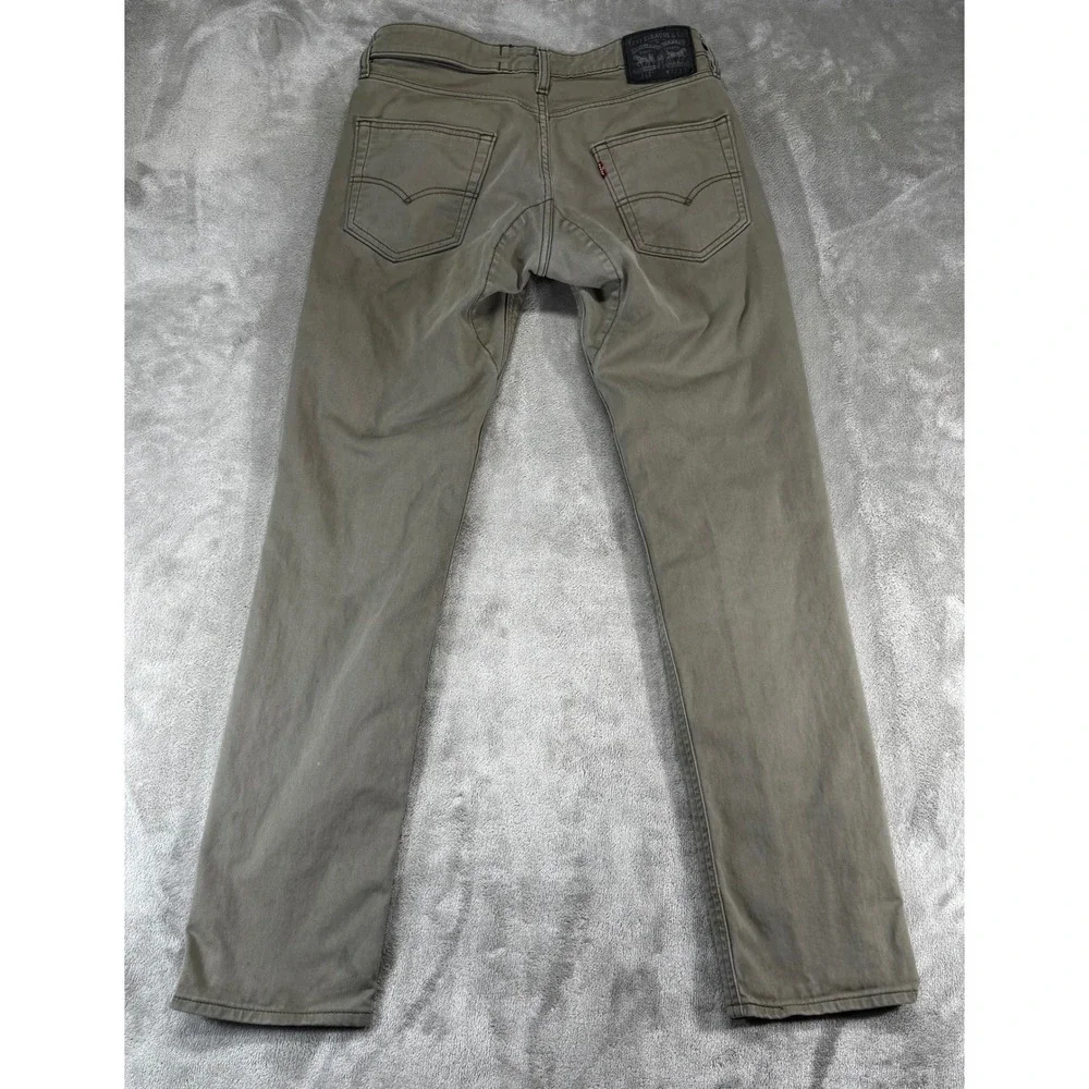 Levis 511 Slim‎ Fit Pants Mens 32x34 Olive Green Khaki Twill 19111-0129